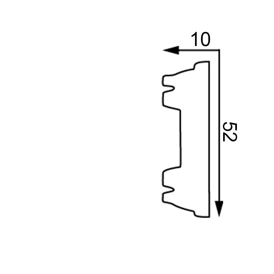Молдинг тяговый ТГ10. Лепнина гипсовая